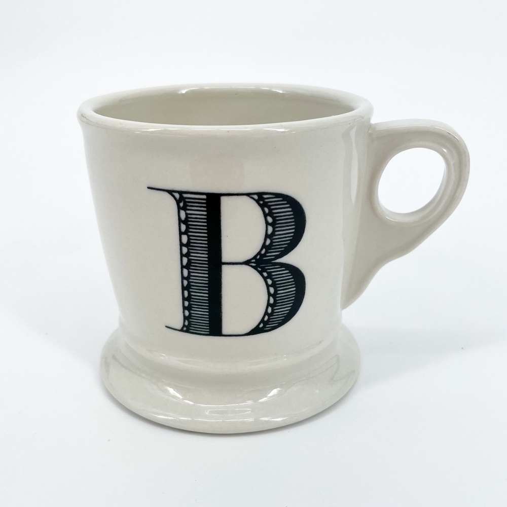 Anthropologie Monogram B Ceramic Coffee Mug